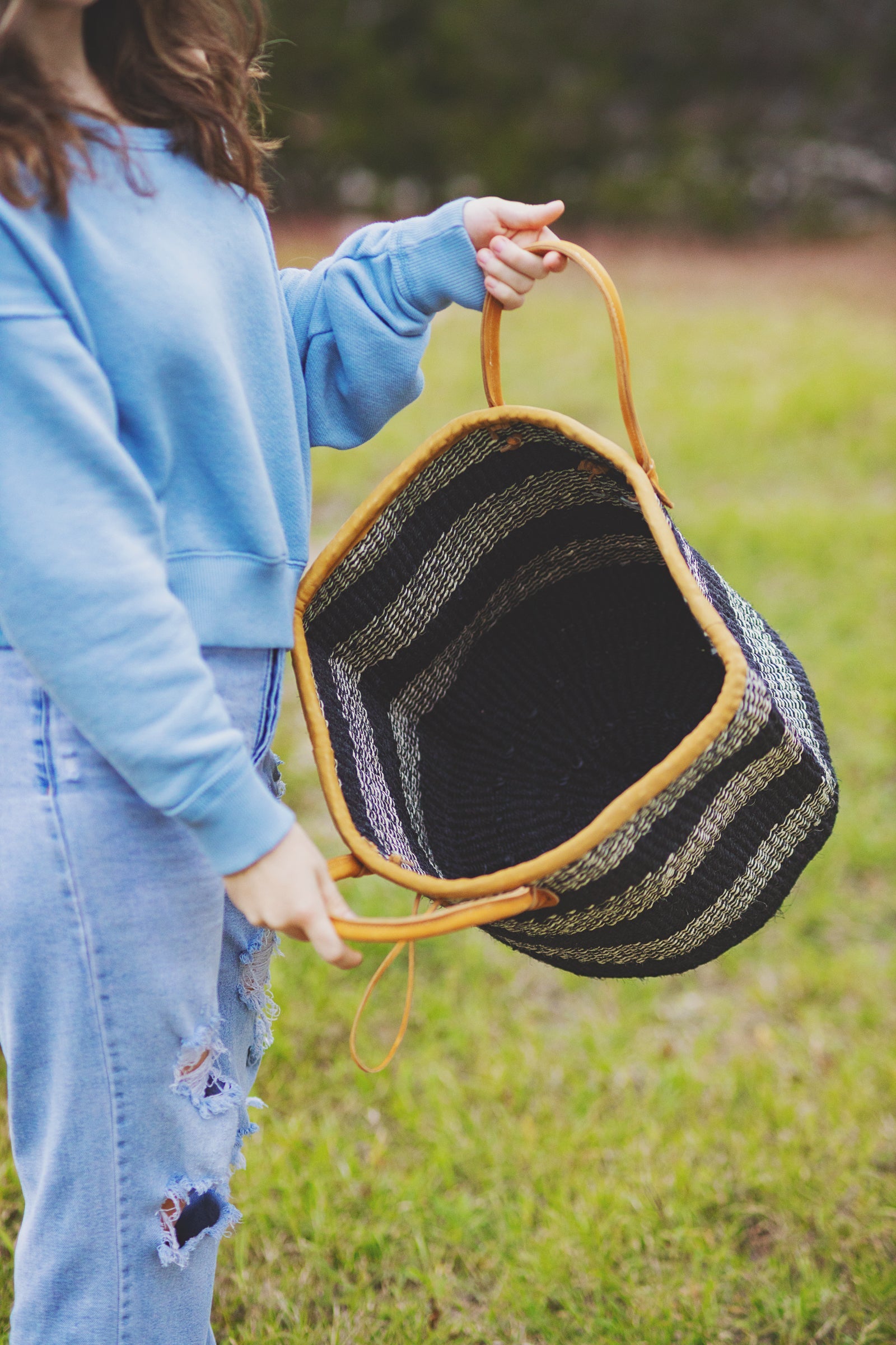 Balance Flow Handmade Sisal Straw Basket Tote