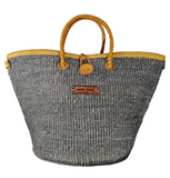 Ash Wisdom Handmade in Kenya Sisal Straw Basket Tote Bag