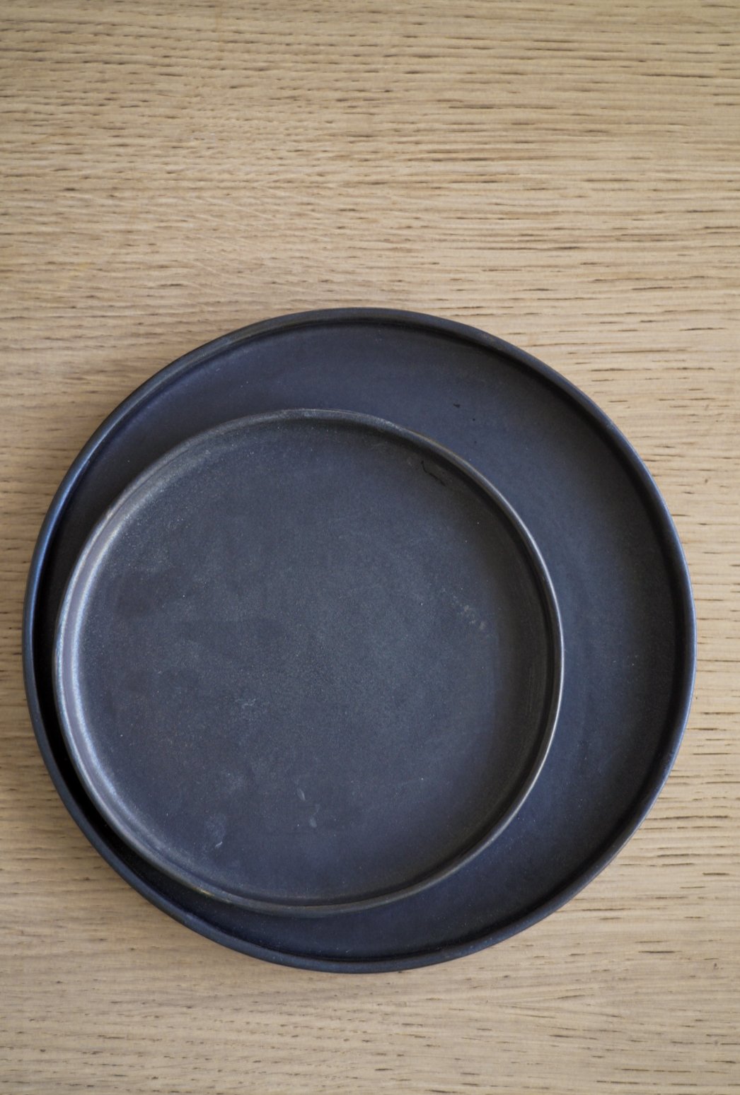 Artisan Black Matte Stoneware Dinner Plate