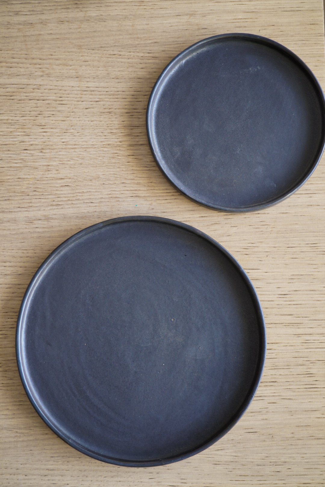Artisan Black Matte Stoneware Dinner Plate