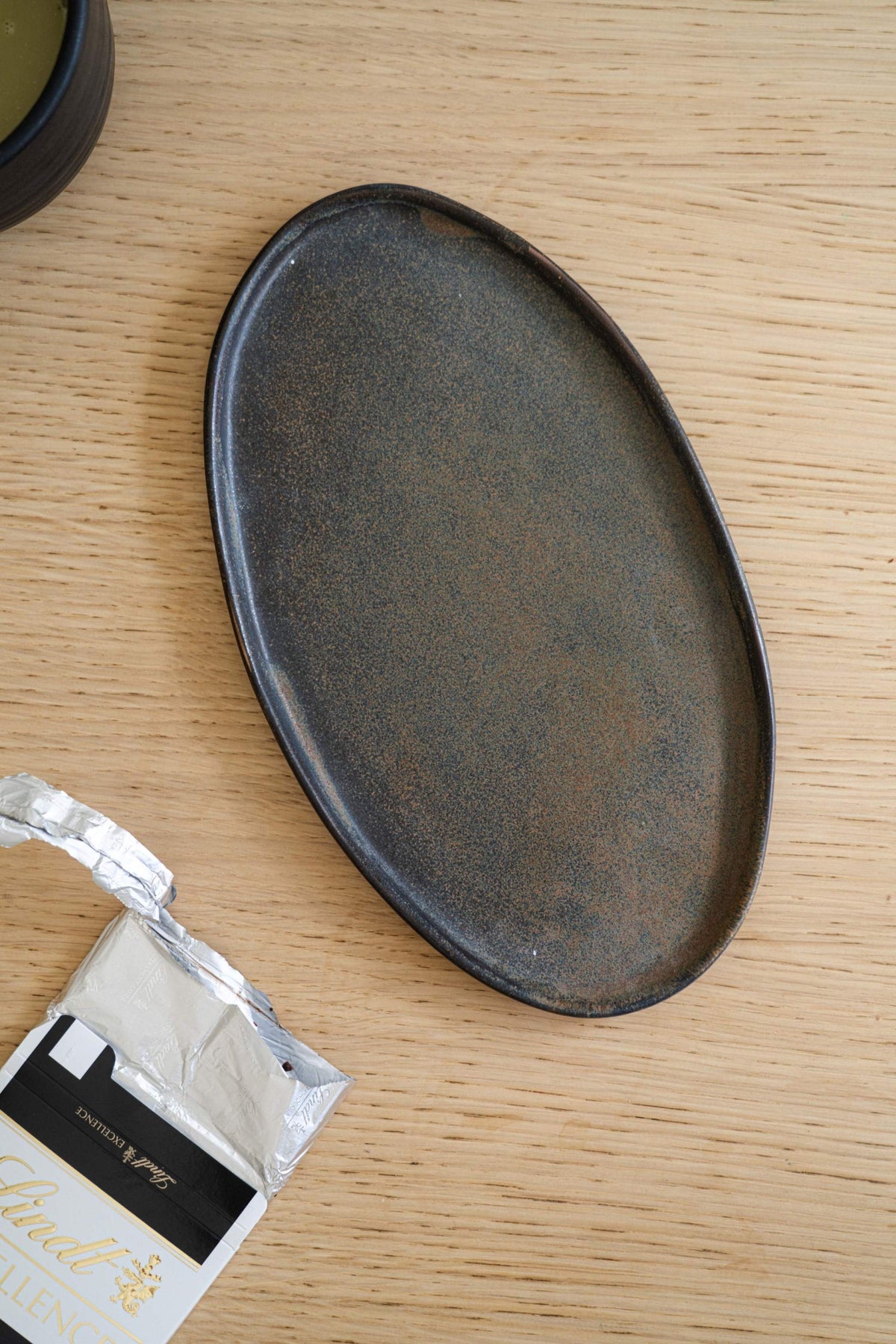 Rust Matte Stoneware Serving Platter Handmade