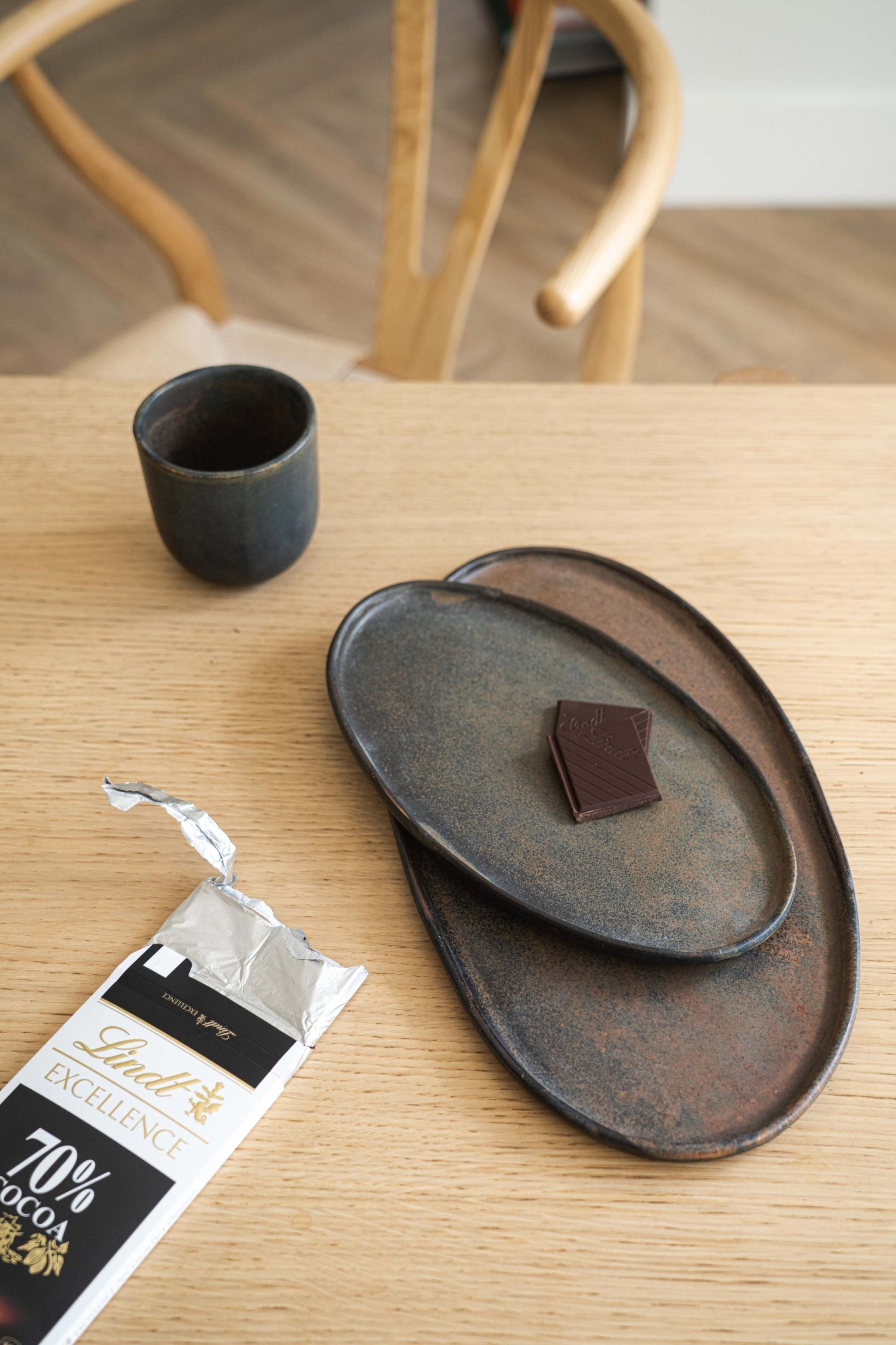 Rust Matte Stoneware Serving Platter Handmade