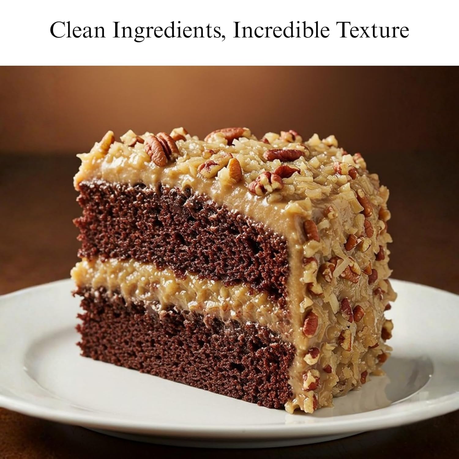Sugar-Free German Chocolate Cake, 2.4 lb – Belgian Cocoa, Coconut-Pecan Filling