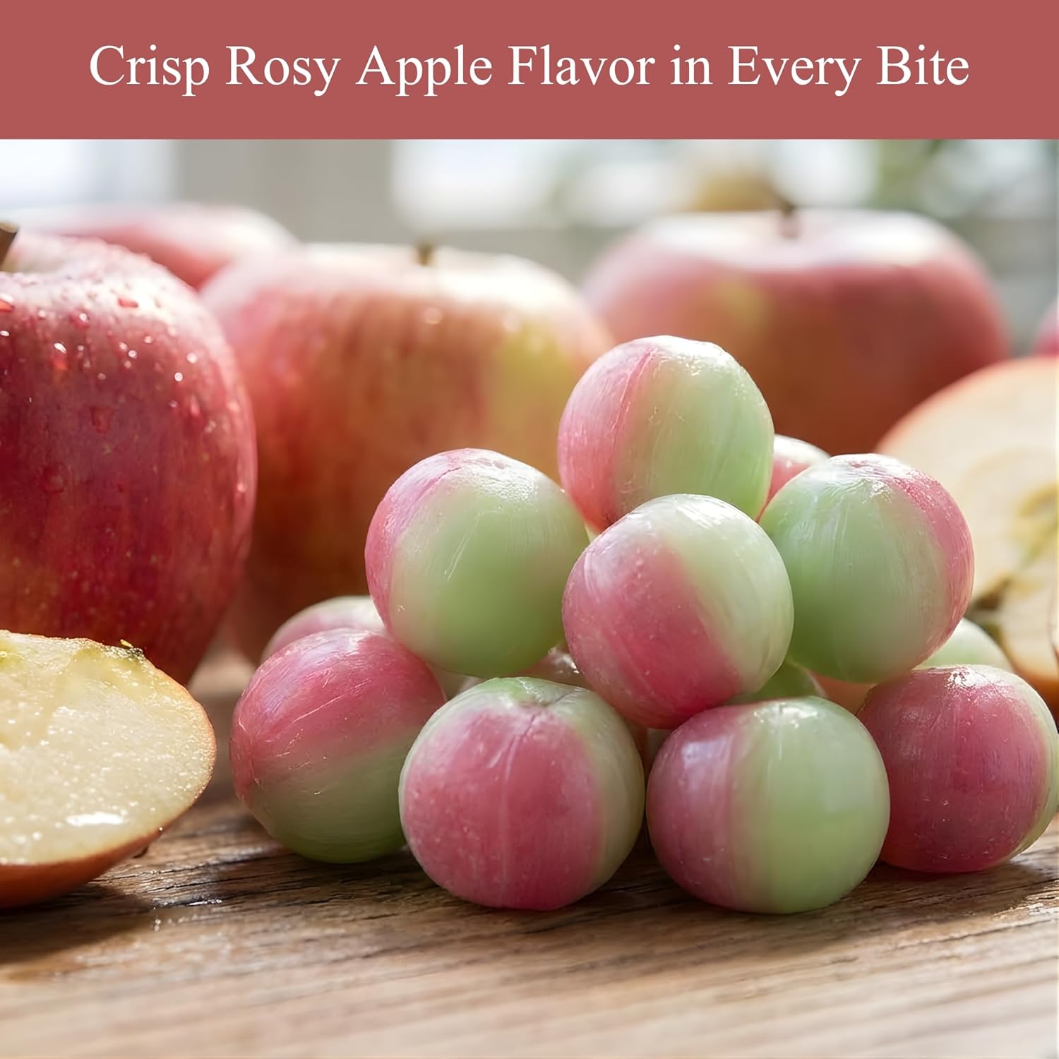 Sugar-Free Rosy Apple Hard Candy, 25 pc – European Copper-Kettle Boiled