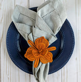 Artisan Orchid Handwoven Iraca Napkin Ring