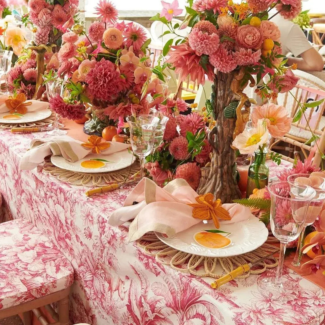 Artisan Orchid Handwoven Iraca Napkin Ring