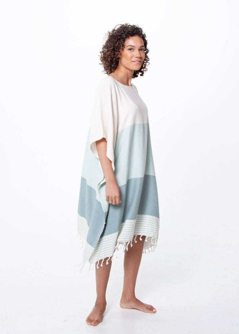 Handwoven Multi Color Tunic Beach Cover Up