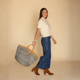 Ash Wisdom Handmade in Kenya Sisal Straw Basket Tote Bag