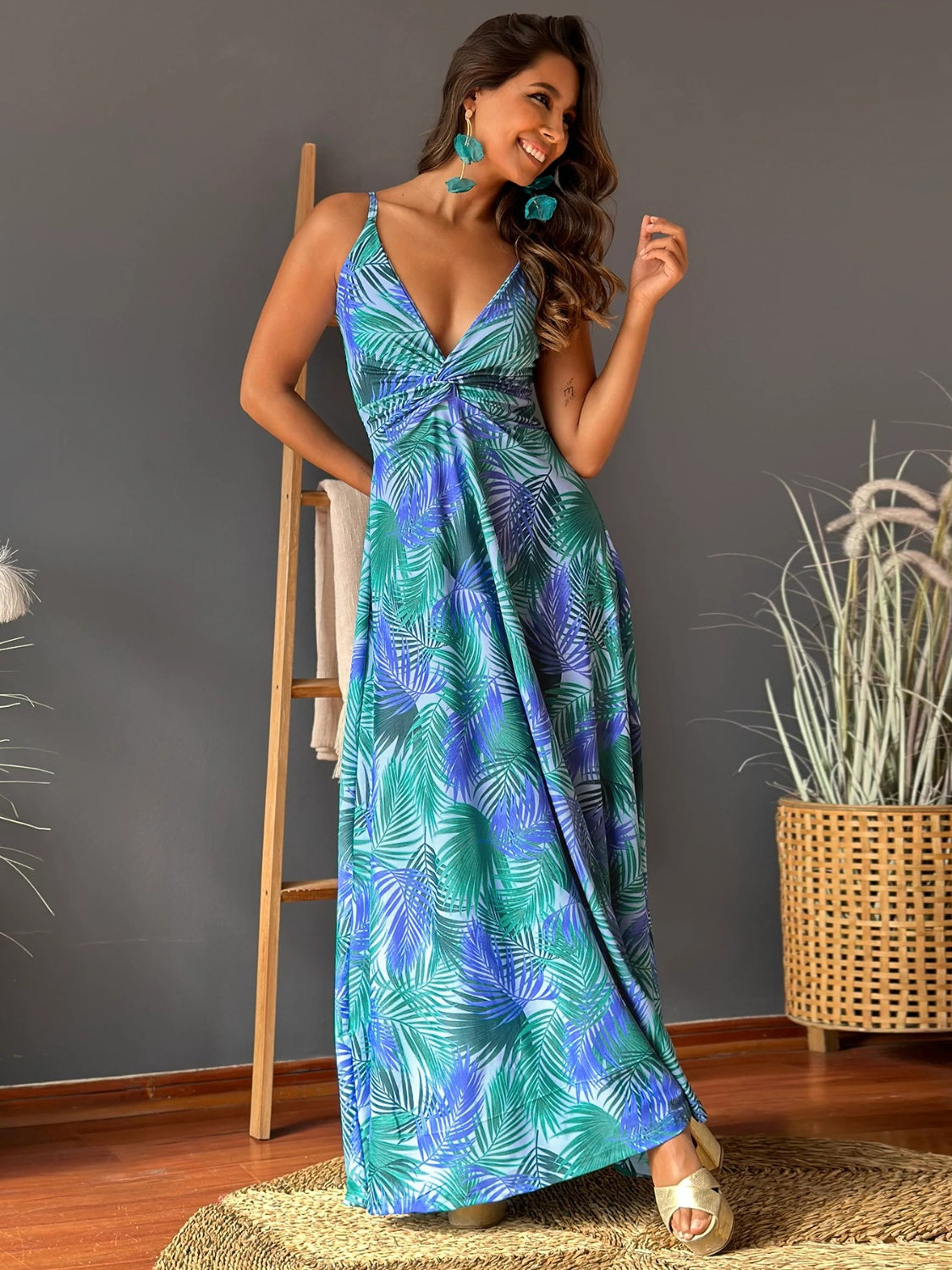 Tropical Vacation Maxi Resort Dress