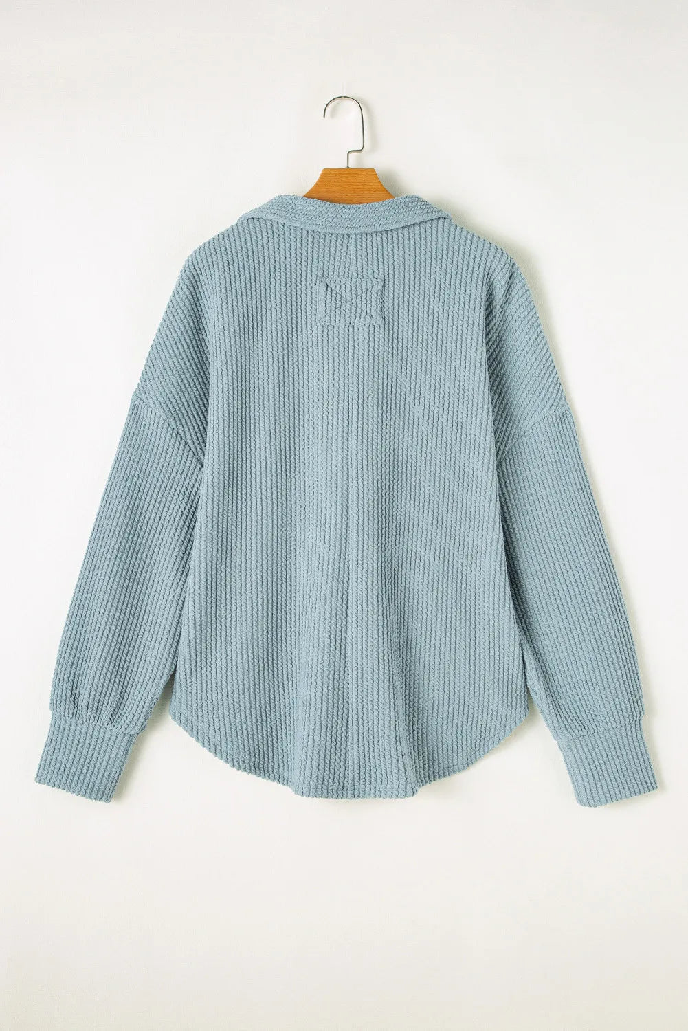 Plus Size Textured Long Sleeve Sweatshirt