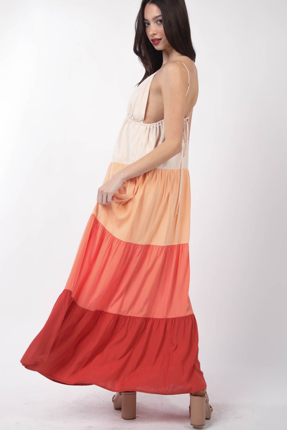 Tiered Maxi Cami Beach Dress