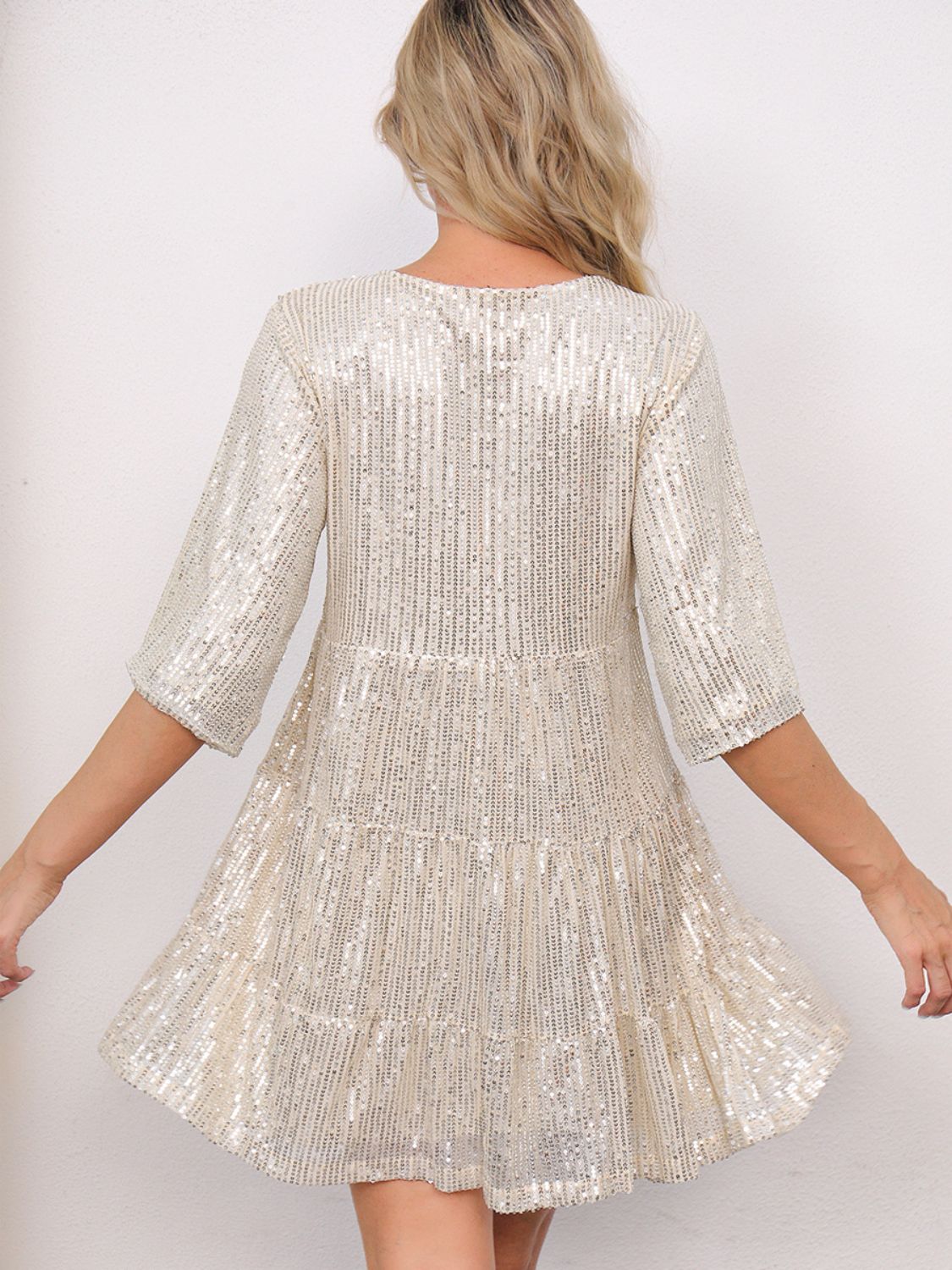 Full Size Sequin Mini Coctkail Dress