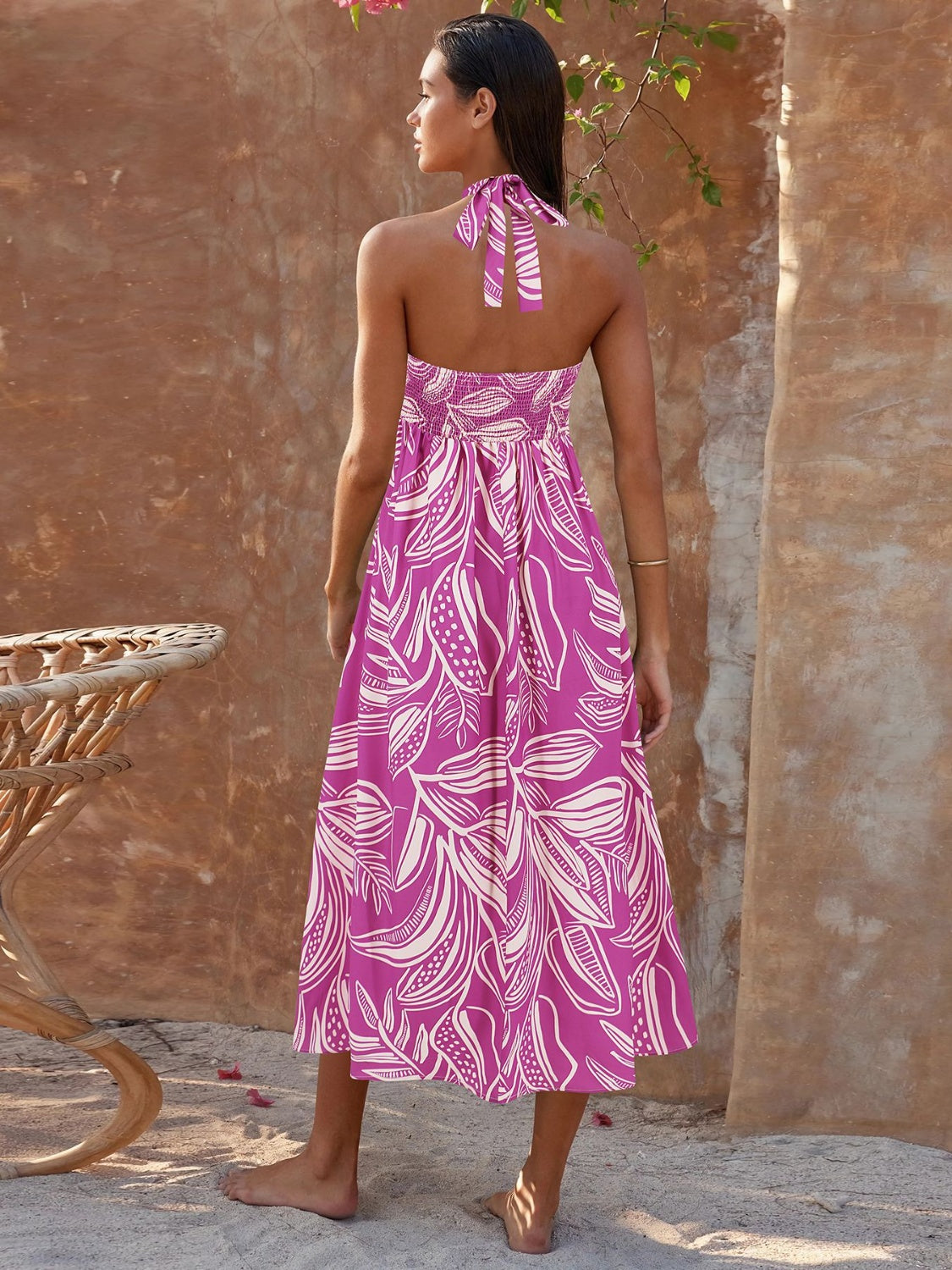 Tropical Midi Vacation Dress