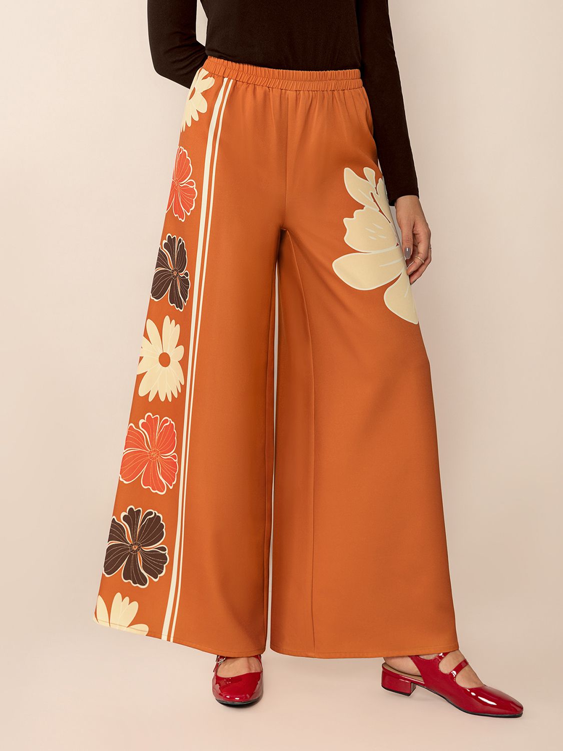 Floral Boho Wide Leg Resort Pants