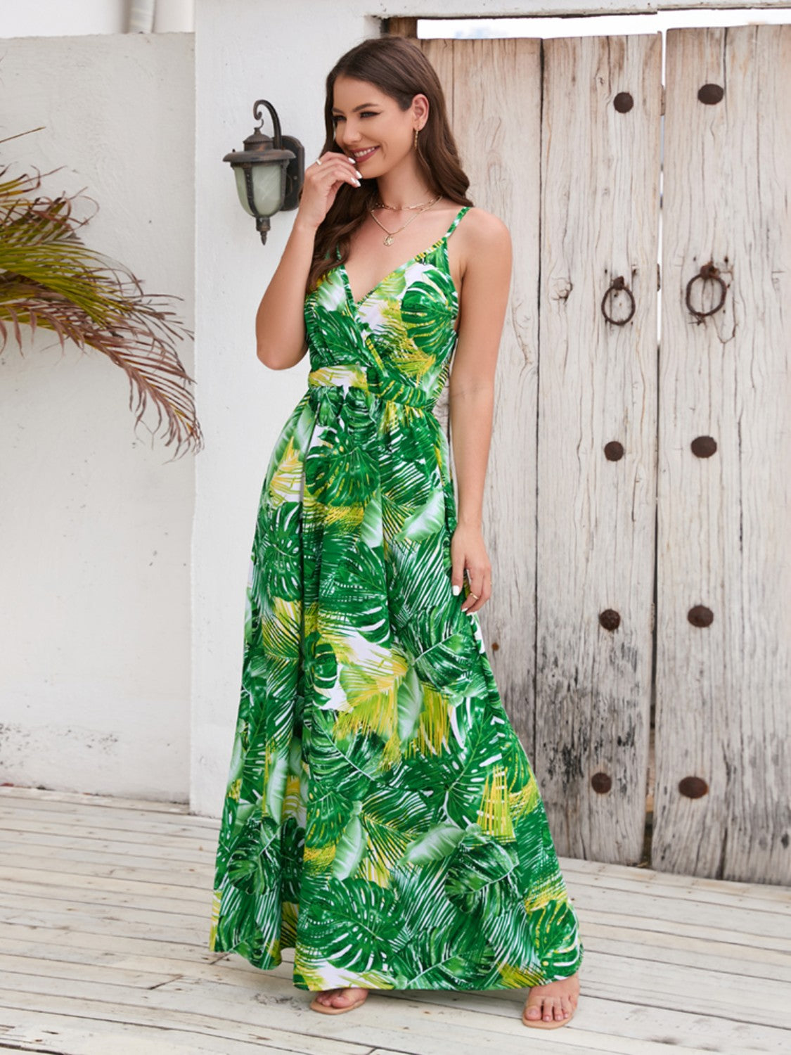 Tropical Cami Vacation Maxi Dress