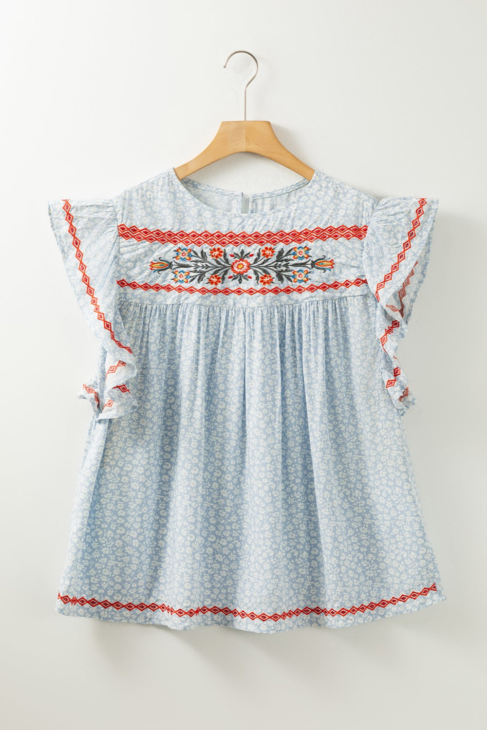 Embroidered Boho Summer Top