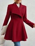 Women's Button Up Long Sleeve Coat