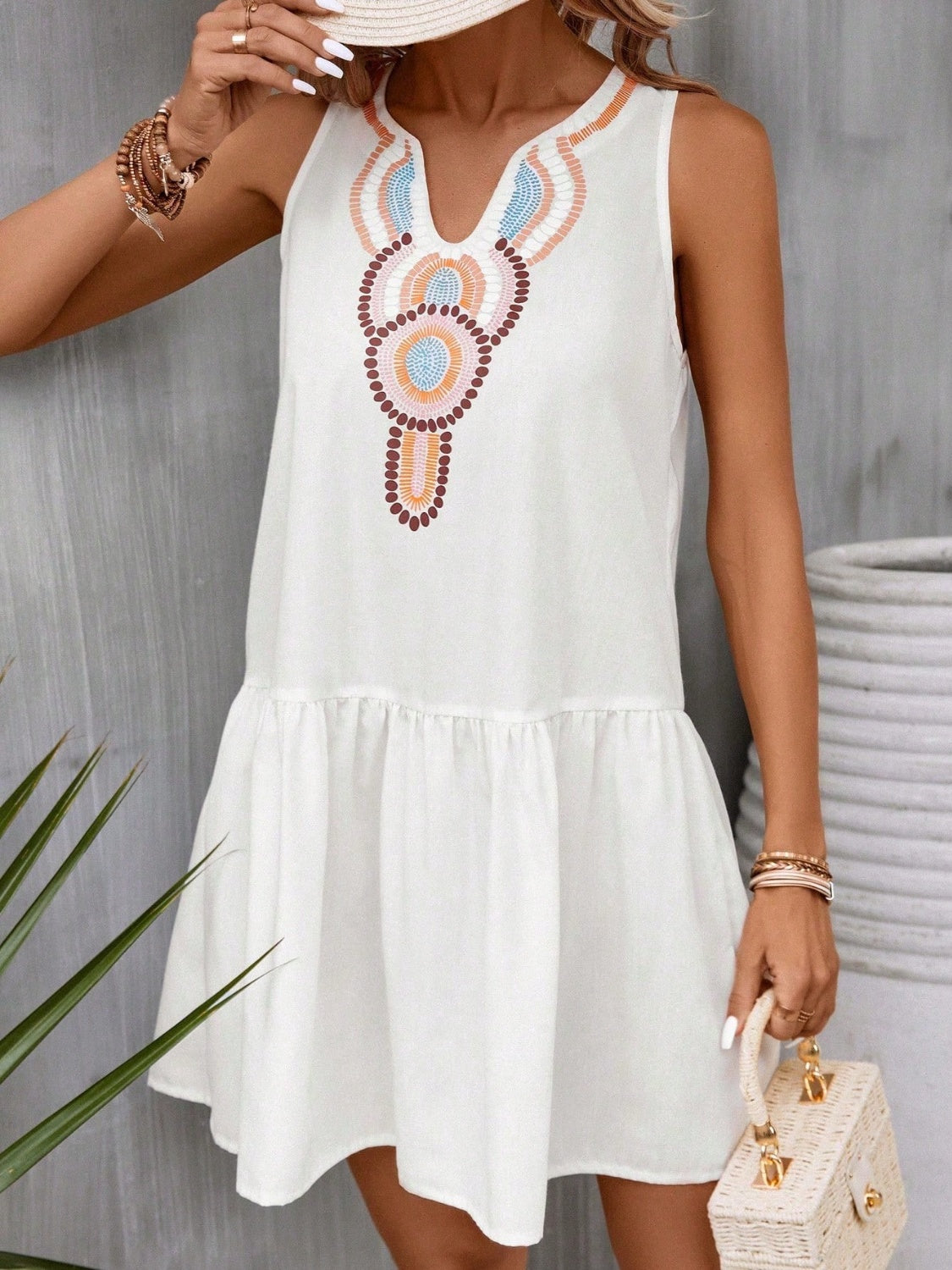 Sleeveless Mini Beach Dress