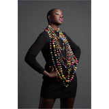 Ankara fabric balls single Necklaces