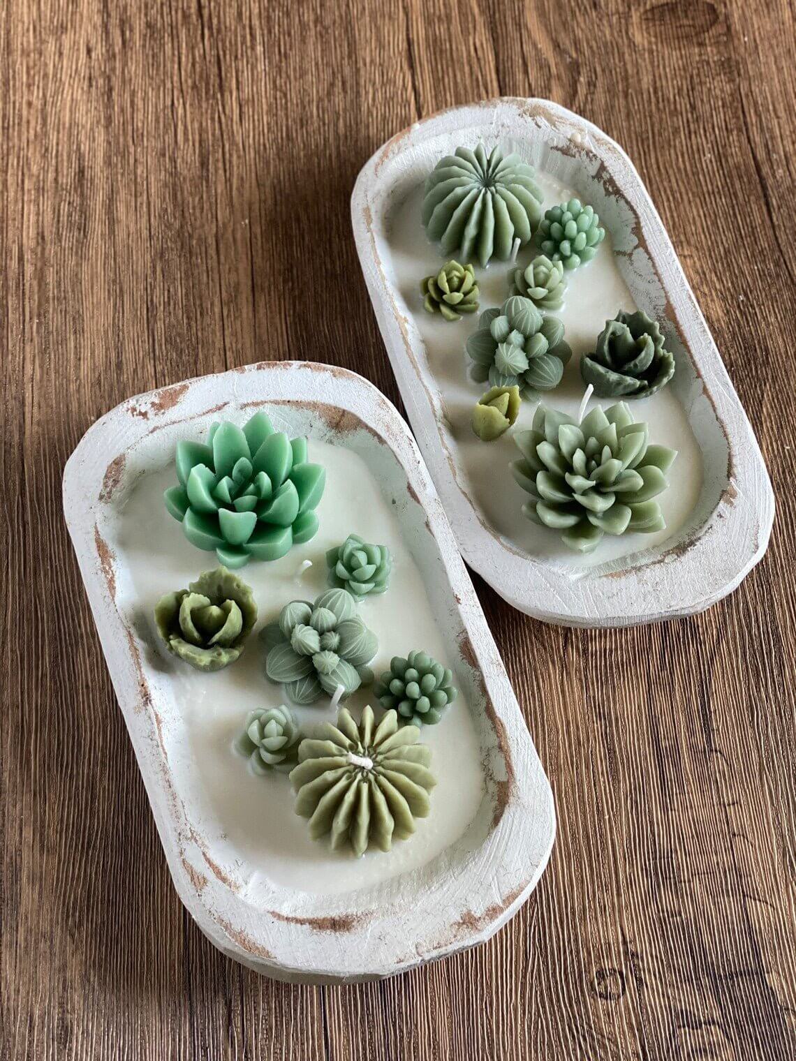 Arizona Dream Cactus Wooden Bowl Candle