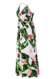 Crisscross Tropical Cami Maxi Dress