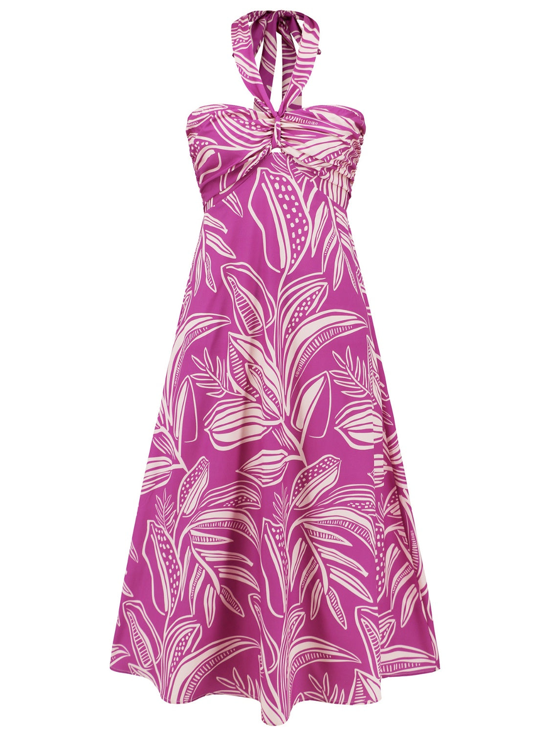 Tropical Midi Vacation Dress