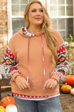 Plus Size Southwestern Long Sleeve Hoodie