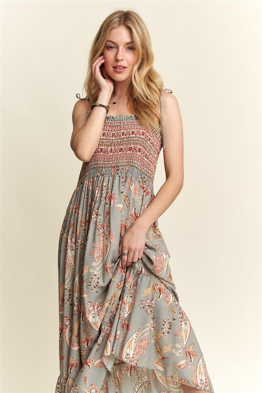 Tie Shoulder Cami Beach Maxi Dress