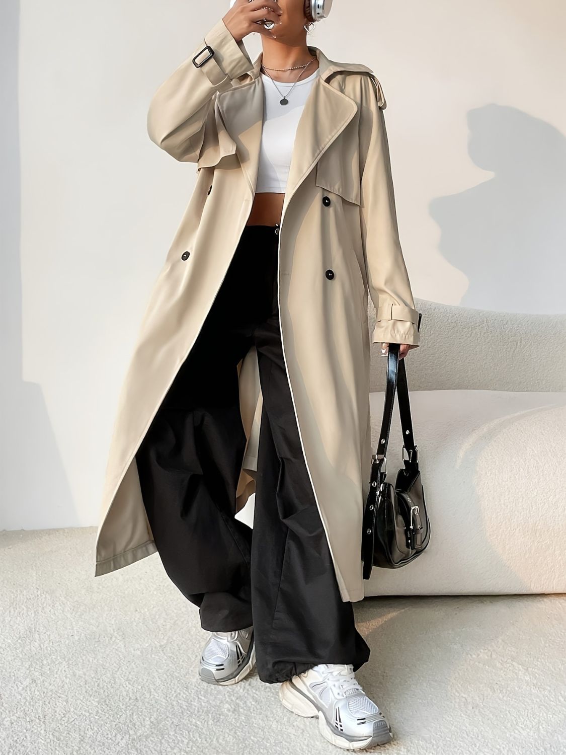 Women's Longline Trench Coat