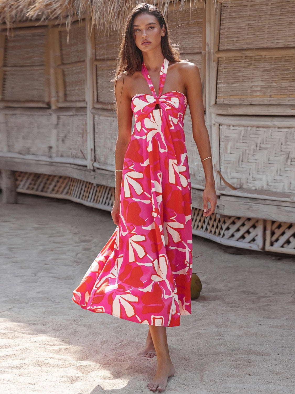 Tropical Midi Vacation Dress