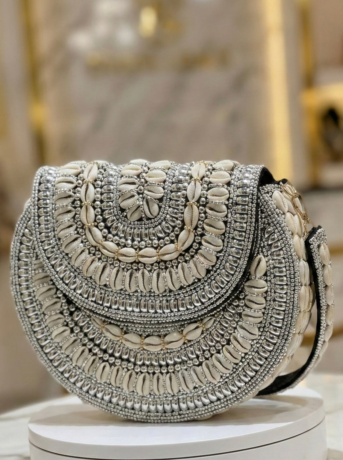 Bahari Luxe Cowry Shell Clutch - Artisan Hancrafted