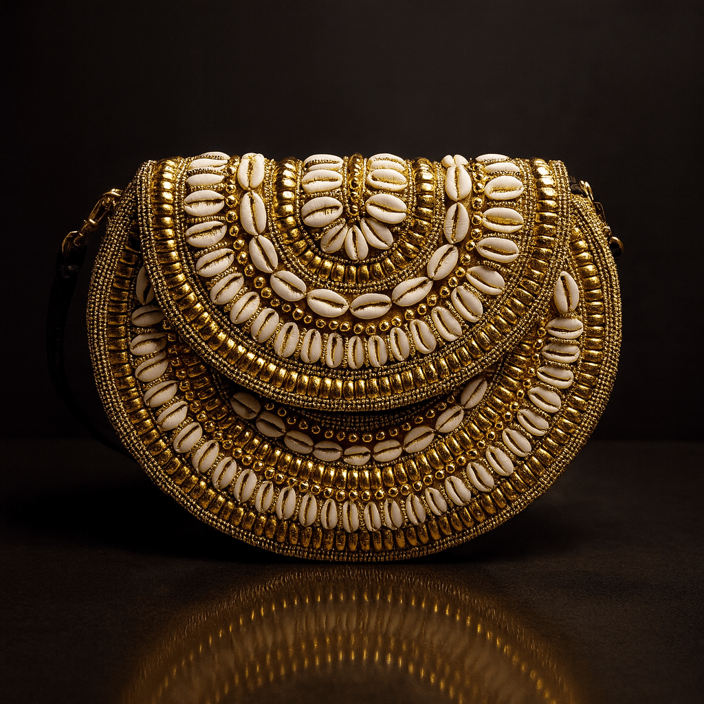 Bahari Luxe Cowry Shell Clutch - Artisan Hancrafted