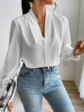 Classic V Neck Long Sleeve Shirt