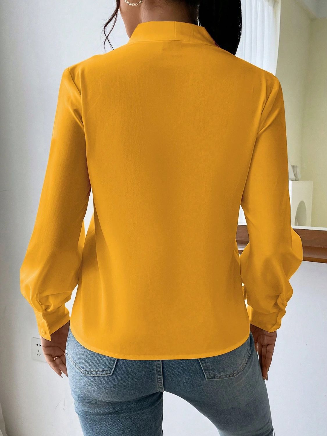 Classic V Neck Long Sleeve Shirt