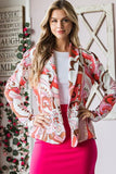 Full Size Floral Open Resort Blazer