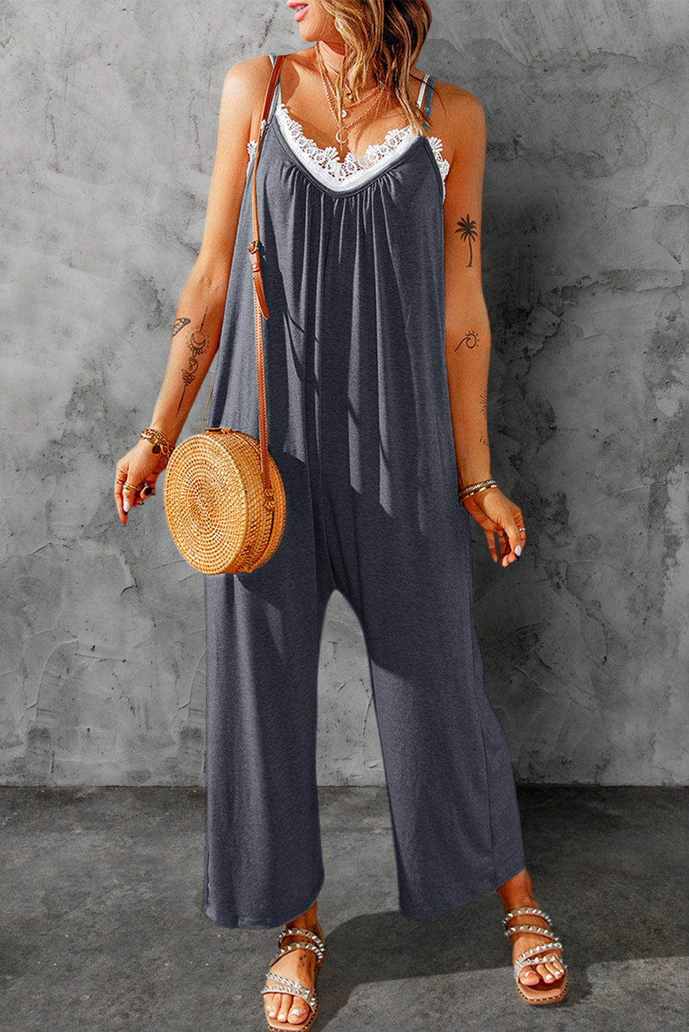 Boho Wide Leg Jumpsuit, Vacation Romper