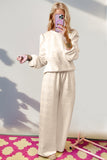 Long Sleeve Top and Wide Leg Pants Set