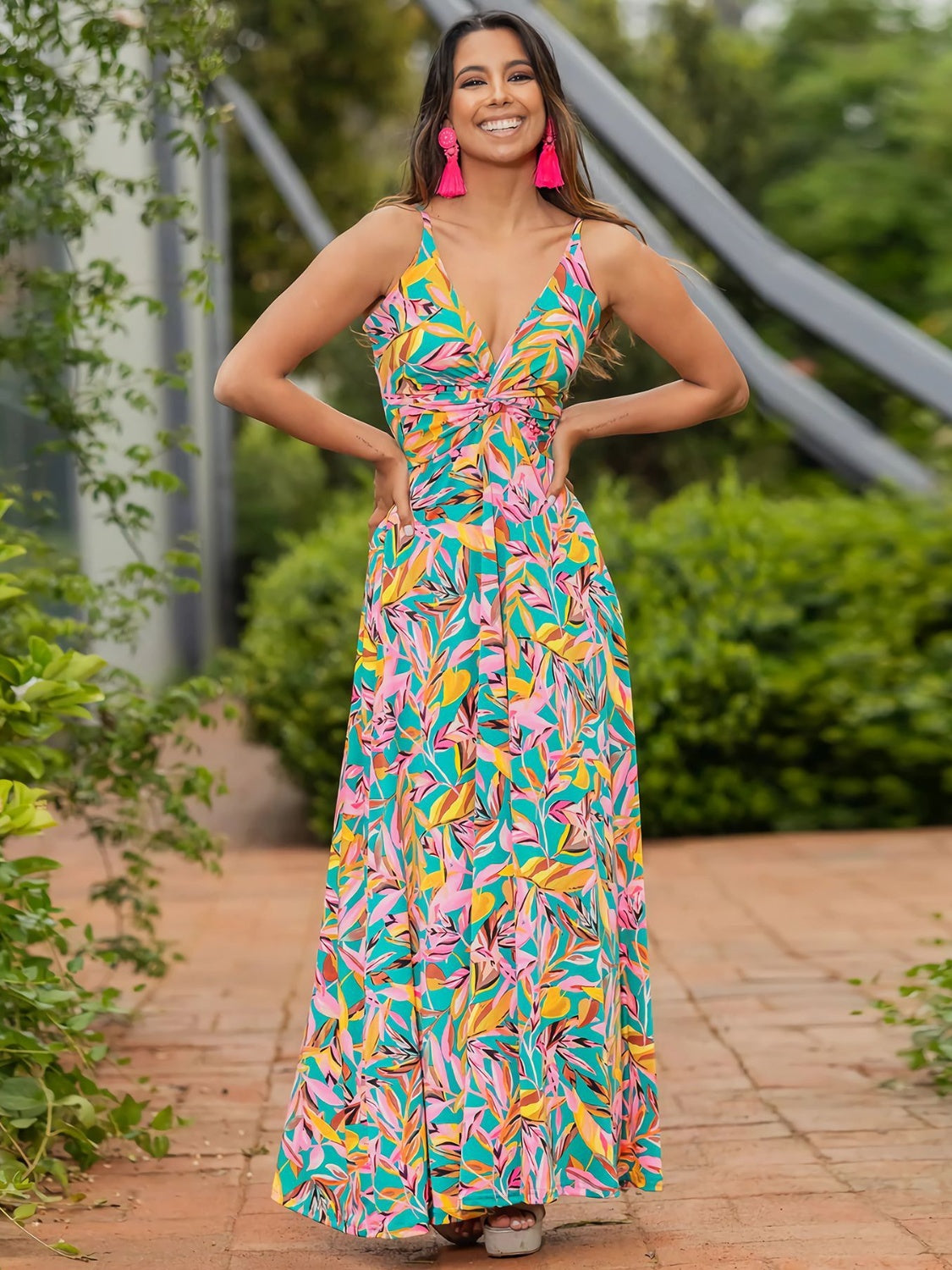 Tropical Vacation Maxi Resort Dress