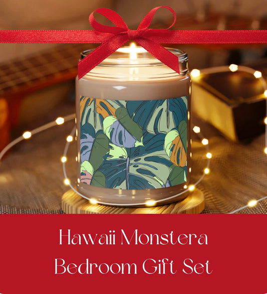 Hawaii Monstera Bedroom Gift Set