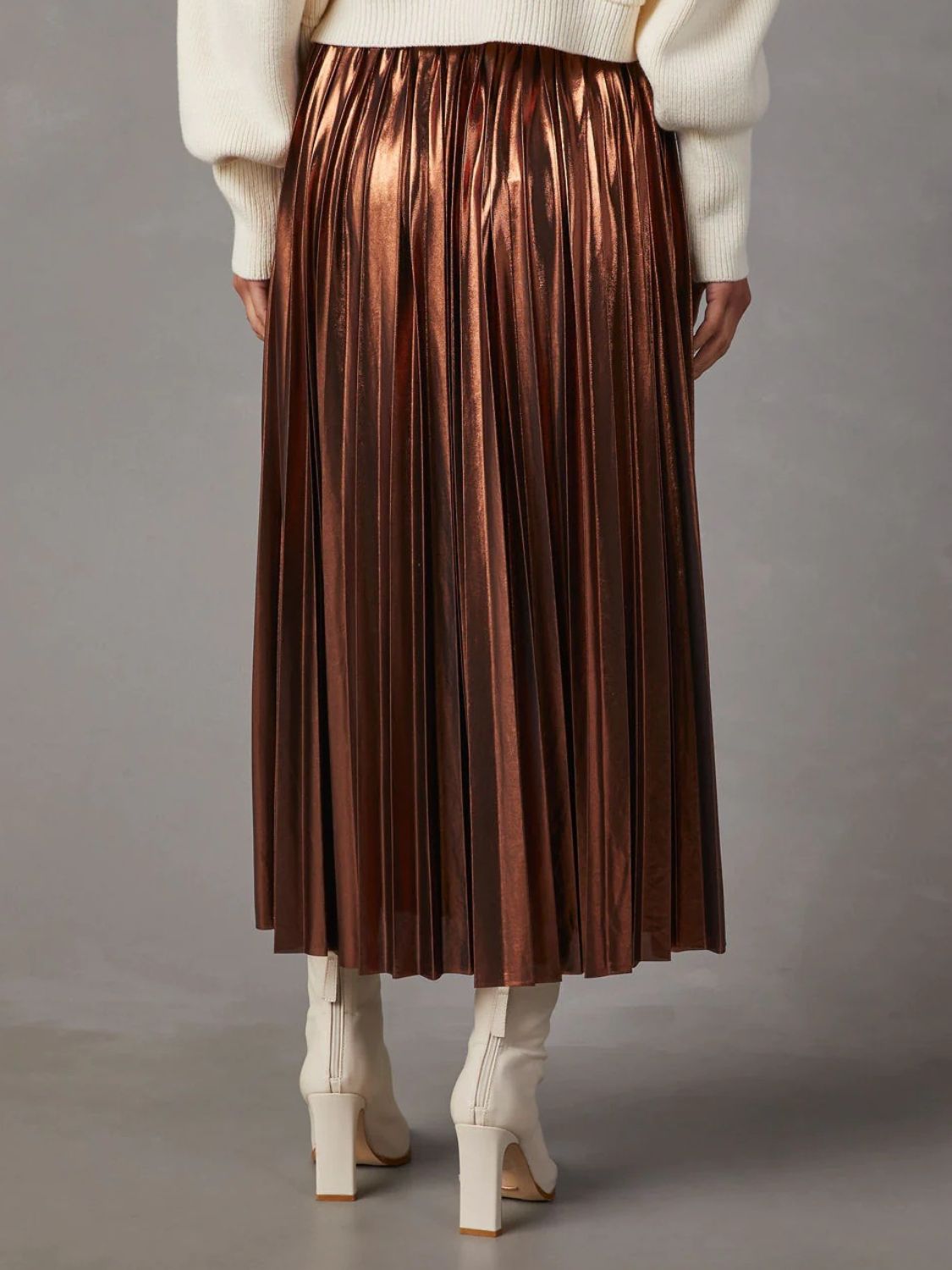 Pleated Brown Skirt