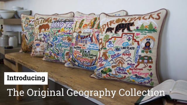 Big Sur Hand-Embroidered Pillow