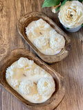 Hand Carved Bowl Botanical Garden Bowl Candle | Hand Poured Candle