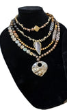 Artisan "Brown Baby" Natural Jasper and Pearl Layered Necklace