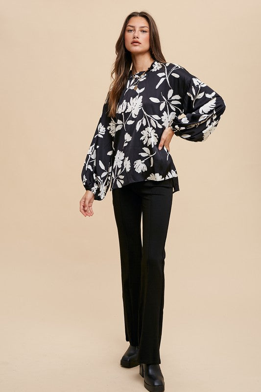 Balloon Sleeve Resort Blouse