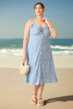 Plus Size Floral Spaghetti Strap Cami Summer Dress