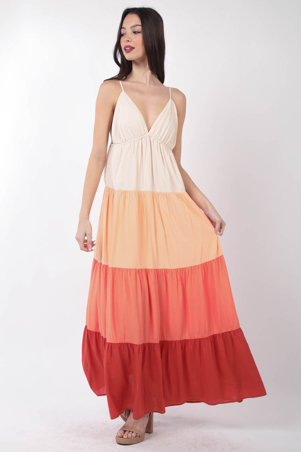 Tiered Maxi Cami Beach Dress