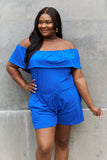 Plus Size  Off The Shoulder Summer Romper