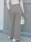 Striped Wide Leg Beach Pants