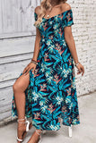 Floral Off-Shoulder Vacation Midi Dress