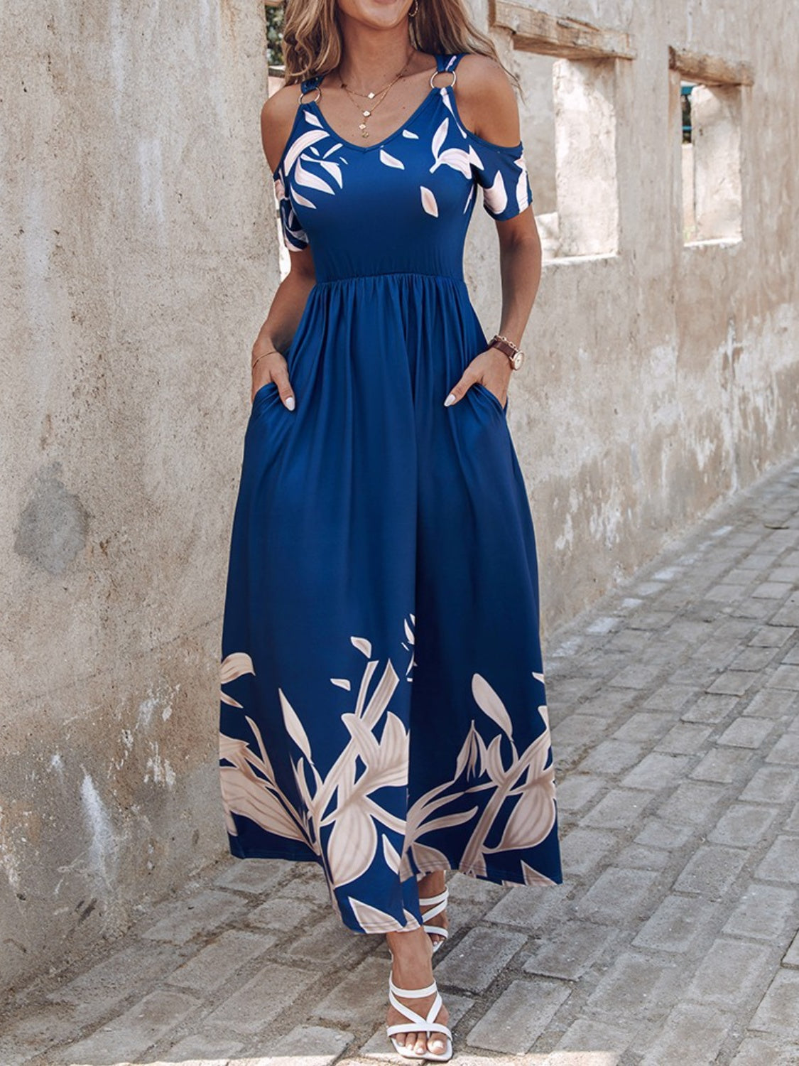 Short Sleeve Vacation Maxi Dress